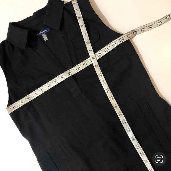Martin + Osa Dress Black Collar Tunic Sleeveless Size XS - Picture 5 of 7